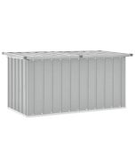 vidaXL caja de almacenaje para jardín gris 129x67x65 cm