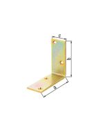 Escuadra para poste caras diguales 150 x 150 x 40 mm