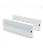 Pack de 2 luz emergencia LED 3w empotrable/superficie 265lm difusor