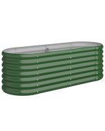vidaXL jardinera arriate acero galvanizado verde 114x40x36 cm