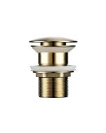 Valaz valvula click clack para lavabo o bide redondo dorado cepillado