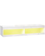 Mueble tv suspendido 140x40x30 cm color blanco Homcom