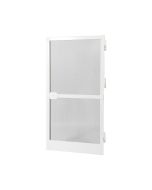 Mosquitera abatible para puerta recortable 100x215 cm - aluminio blanco