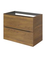 Mueble de baño suspendido Idalie color nogal 80x45cm
