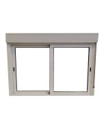 Ventana aluminio corredera persiana blanco 116x150 cm