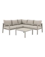 Conjunto de jardín esquinero de aluminio para 5 personas Mallia GoodHome
