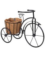 Soporte macetero bicicleta negro, 40x15x29 cm