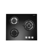 Placa corbero cpcgy2303n gas 3 fuegos 7.75 kw cristal negro