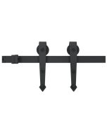 vidaXL kit de herrajes para puertas correderas acero negro 183 cm
