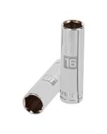 Llave vaso hexagonal larga, cuadro 1/2" - 16 mm