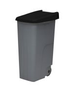 110 l - tapa cerrada | negro | contenedor de basura denox  65, 85 y 110 -
