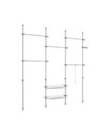 Sobuy armario vestidor ajustable en gris kls04-ii-hg