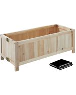 Huerto urbano elevado plegable, 30 l, 70 x 30 x 25 cm, marrón