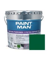 Pintura parkings y pistas deportivas verde paintman 15 l