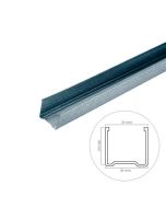 Perfil u galvanizado para tabiques y techos pladur 240 x 3,1 x 3 cm
