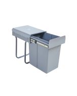 Cubo de basura extraíble froland capacidad 1x20l plástico/acero 34x26x42cm