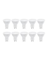 Pack de 10 bombillas LED gu10 7w 770lm 3000k blanco cálido smd2835