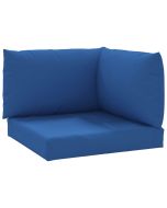 vidaXL cojines para palets 3 unidades tela oxford azul