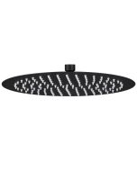 Cabezal de ducha - redondo - negro - 20cm - inox - ultra-fino - anticalcáre