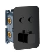 Grifo empotrado termostático 2 vías cuadrado negro [ imex® ]