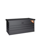 Arcón metálico jardín 450 l - 120x61x62cm – llave incluida - tapa abatible