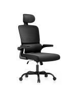 Rattantree silla de oficina ergonómica con reposacabezas,negro