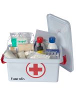 FERRETELIX® Botiquin caja primeros auxilios c/tapa 4 lt.  28x19x13cm
