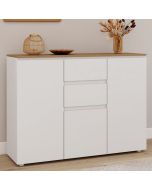 Id market buffet toby 3 puertas y 2 cajones 100 cm moderno madera y blanco