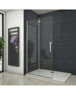 Walk in 2 hojas plegables cristal templado 6mm antical,(655-675)x1950mm
