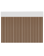 Cortina para puertas de PVC pastel marrón con beig / 90 x 210