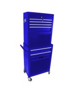 Armario de herramientas con ruedas 6 cajones desmontable azul de acero