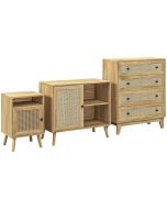 Conjunto para hogar 80x35x95 cm color marrón Homcom