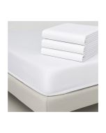 Sábana bajera 50% algodón 50% poliéster hotel  1 ud. 150 x 190/200  blanco