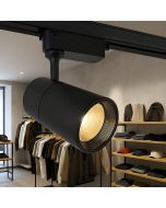 Foco LED negro orientable 30w, carril monofásico, 3000lm, luz natural 4k