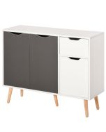 Aparador 90x30x72 cm bicolor Homcom, hogar - muebles de comedor