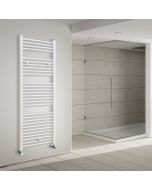 Kibath secatoallas radiador circuito calefac. De 150x50 cm blanco de acero