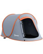 Tienda de campaña 245x148x105 cm poliéster, pe color gris Outsunny