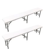 Pack 2 Bancos Plegables Solid 180x30x43cm 6 Personas Normativa EN 581 THW