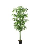 vidaXL árbol de bambú artificial con 576 hojas verde 150 cm
