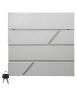 Buzón correos de pared ecd germany 37 x 11 x 37 cm gris