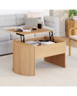 Mesa de centro elevable ovalada - haya - 100 cm