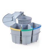 Sistema de separación de residuos kollby plástico  3x6 l + 1x12 l - gris