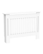 Cubierta de radiador 112x19x81 cm mdf color blanco Homcom