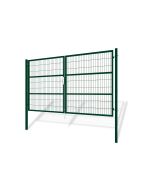 Puerta abatible de malla verde razo 3m al.180cm
