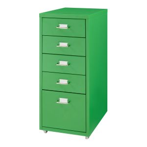 Archivador móvil kökar con 5 cajones 69x28x41 cm acero - verde manzana