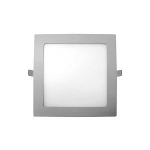 Downlight LED empotrable cuadrado 18w 1800lm 4000k cromo secom