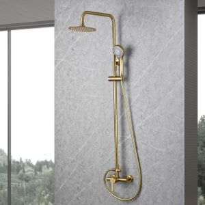 Imex - columna ducha monomando con grifo oro serie roma