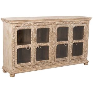 Aparador de madera beige 180x43x100