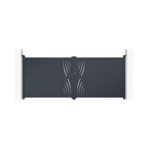 Puerta batiente veleta 350x140 cm + postes elda + tanker b250