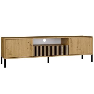 Mueble de tv - 3xe living - roble artesano - 164 x 47 x 40 cm - apertura po